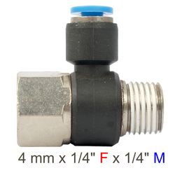 Pu Hose Fitting Tee 4mm X 1/4